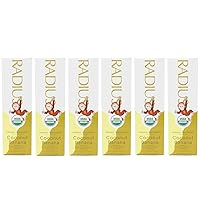 RADIUS USDA Organic Kids Toothpaste 3oz Non Toxic Chemical-Free Gluten-Free Designed to Improve Gum Health for Children's 6 Months and Up - Coconut Banana - Pack of 6