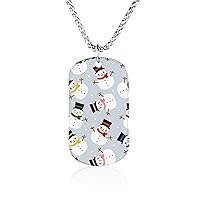 Happy Snowman Necklace Custom Memorial Necklace Personalized Photo Pendant Jewelry for Women Men