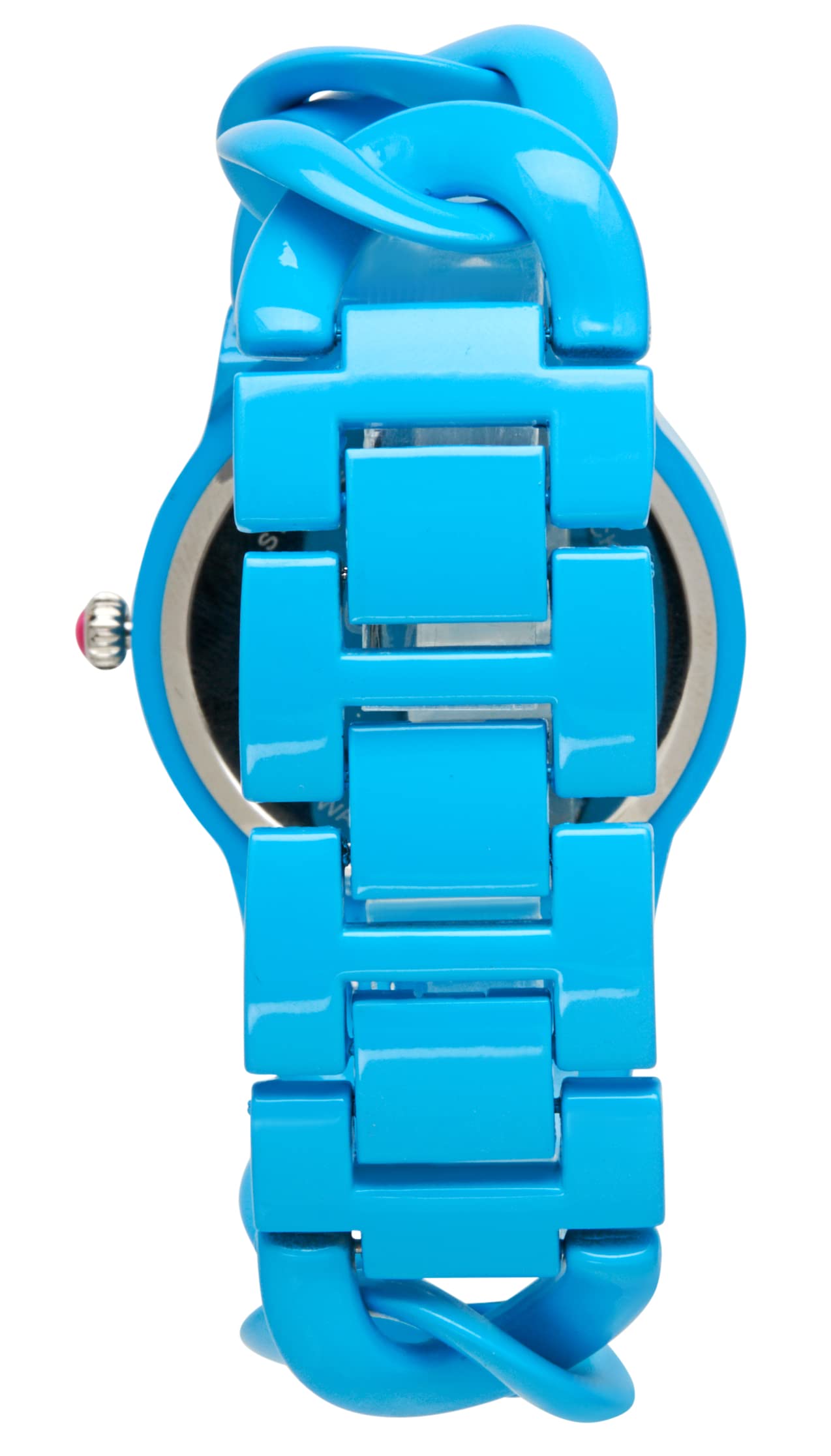 Betsey Johnson Women's Watch - Curb Chain Bracelet Wristwatch, 3 Hand Quartz Movement: BJW014M1