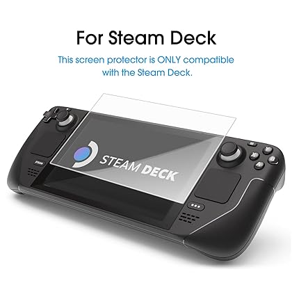 amFilm 3 Pack Screen Protector Compatible with Steam Deck, Designed for Steam Deck 7inch 2021 & 2022 64 GB/ 256 GB NVMe/ 512 GB NVMe Model, Tempered Glass