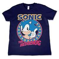 Sonic The Hedgehog Officially Licensed Kids T-Shirt (Navy Blue), 4 Years