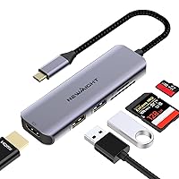 USB C Hub Multiport Adapter, Newmight 5 in 1 USB C to HDMI Adapter with 4K@30Hz, USB 3.0 Data Transfer, SD/TF Card Reader, Type-C Hub Dongle for MacBook Pro/Air, iPhone 15 Pro/Pro Max, HP, Dell