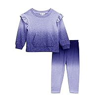 Splendid Kids Infant Hacci Dip Dye Long Sleeve Set, Lavender Eclipse, 12-18M
