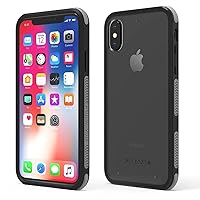 PureGear DualTek Clear Case for iPhone Xs/X, Clear Back with Extreme Shock Protection Bumper,Snap on, Durable, Lightweight, Protective Cellphone Case