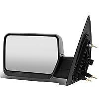 Auto Dynasty Driver Left Side Rear View Mirror - Manual Folding | Adjust - Compatible with Ford F150 04-14, Texture Black