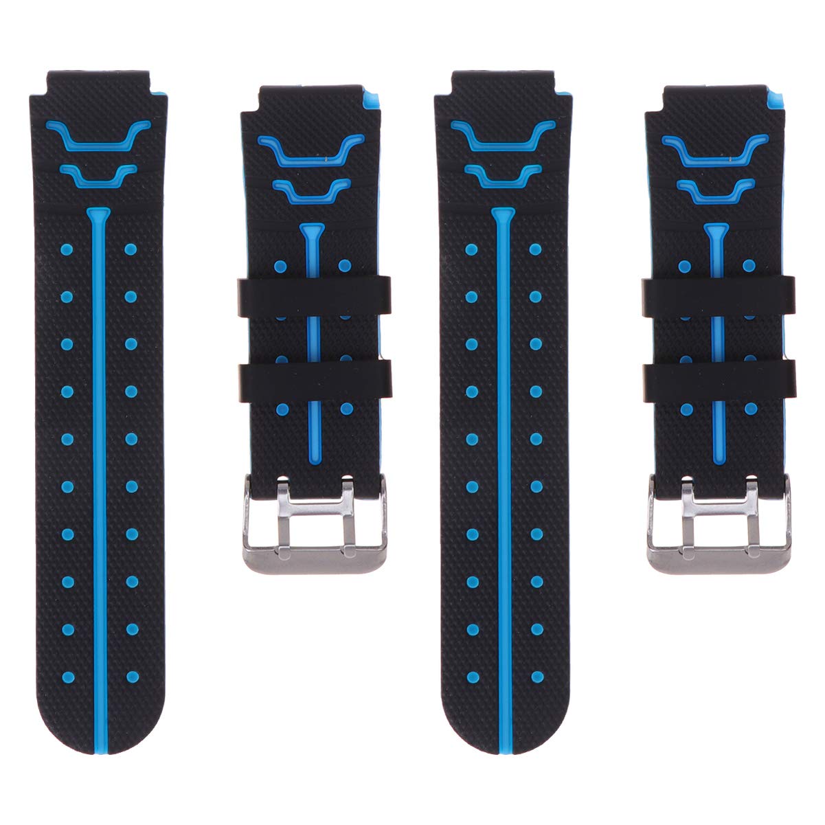 NICERIO 2Pcs Watch Band - Fourth Generation Kids Watches Strap Wristband Replacement Strap Comfortable Strap Watch Accessories for Children Kid Wristwatch, Black and Blue