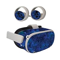 Mighty Skins Skin Compatible with Oculus Quest 2 - Blue Ice | Protective, Durable, and Unique Vinyl Decal wrap Cover | Easy to Apply, Remove, and Change Styles | Made in The USA (OCQU2-Blue Ice)