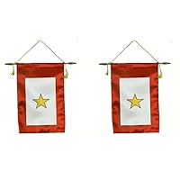 AES One Gold Star Service Military Double Sided Flag 9