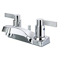 Kingston Brass FB2201NDL 3-11/16-Inch in Spout Reach NuvoFusion 4-Inch Centerset Lavatory Faucet with ABS Pop-UP, Polished Chrome