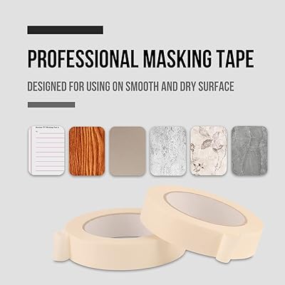 Lichamp Masking Tape 1 inch, 20 Pack General Purpose Masking Tape Bulk  Multipack for Basic Use, 1 inch x 55 Yards x 20 Rolls (1100 Total Yards)