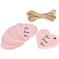 -Custom Gift Tags Pink Decorative Tags Customizable Hang Tags for Crafts Christmas Gifts Gift Wrapping and Apparel Tags