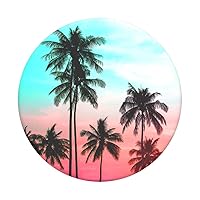 PopSockets Phone Grip with Expanding Kickstand, Plant Pattern PopGrip - Tropical Sunset