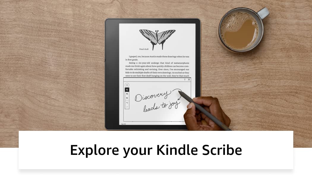 Kindle Scribe (32 GB) the first Kindle for reading, writing, journaling and sketching - with a 10.2” 300 ppi Paperwhite display, includes Premium Pen