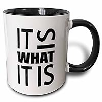 3dRose It Is What It Is Mug, 11 oz, Black