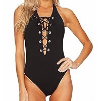 Seafolly Women's Standard Active Lace Up Halter One Piece Swimsuit