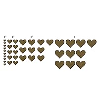 40 Gold Love Hearts Vinyl Wall Decals Removable DIY Décor Stickers Baby Nursery Wall Art Mural
