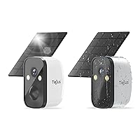 Security Cameras Wireless Outdoor 2-Pack, Solar-Powered Cameras for Home Security with 2K Full Color Night Vision/PIR Detection /2.4G WiFi