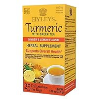 Hyleys Turmeric with Green Tea Ginger & Lemon Flavor - 25 Tea Bags