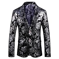 Large Size Suit Mens Bronzing Blazers Self-Cultivation Casual Clothes Blazers Mariage Costumes