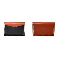 Leather Cardholder Wallet - Compact Slim Design for Men & Women, Front Pocket Credit Card Holder, Business Card Case