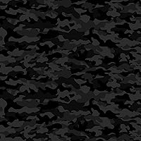 Black Army Camo Vinyl Permanent Adhesive Camouflage Vinyl Bundle 12x12 Sheets Works with All Craft Cutters (1, 5D4)