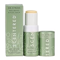 Scentered Pocket-Size Aromatherapy Inhaler Balm Stick, DE-Stress - Relaxing & Stress Relieving - 100% Natural Essential Oils Blend: Chamomile, Cedarwood, Rosemary - Stress Relief Gifts for Women