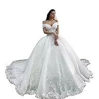 Wedding Dresses for Bride Sleeveless Lace Beach Bodycon Dress Plus Size Women's Long Off Shoulder