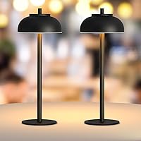 2 Pack Led Cordless Table Lamps Rechargeable,Table Lights Battery Operated-IP65 Waterproof-for Outdoor Patio/Restaurants/Home/Dinner/Table top Lighting-Touch Control & Dimmable