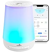Baby Sound Machine with Night Light, BABYMUST Portable White Noise Machine for Adults Kid Sleeping, 34 Soothing Sounds, Control Remotely via App-WiFi, Sleep Machine for Travel Office Home