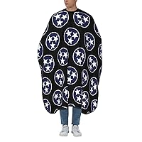 55x66 Inch Salon Cape With Snap Closure Three-Star-Tennessee-Flag Adult Hair Cutting Cape Barber Cape