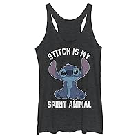 Disney Girls' Lilo Stitch Spirital Animal Tri-Blend Racerback Layering Tank
