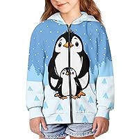 Zip Up Hoodie for Girls 6-16 Years Trendy Long Sleeve Hooded Sweatshirts Casual Kids Coat with Pocket