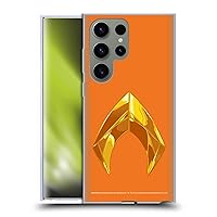 Head Case Designs Officially Licensed Aquaman Movie Gold Logo Soft Gel Case Compatible with Samsung Galaxy S23 Ultra 5G