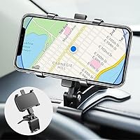 Car Phone Holder Mount, 360 Degree Rotation, Dashboard and Rearview Mirror, Compatible with iPhone, Samsung, Huawei, Nokia, LG, 4-7 Inch Smartphones