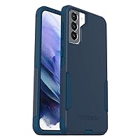 OtterBox Galaxy S21+ 5G (ONLY - DOES NOT FIT non-Plus size or Ultra) Commuter Series Case - BESPOKE WAY (BLAZER BLUE/STORMY SEAS BLUE), slim & tough, pocket-friendly, with port protection