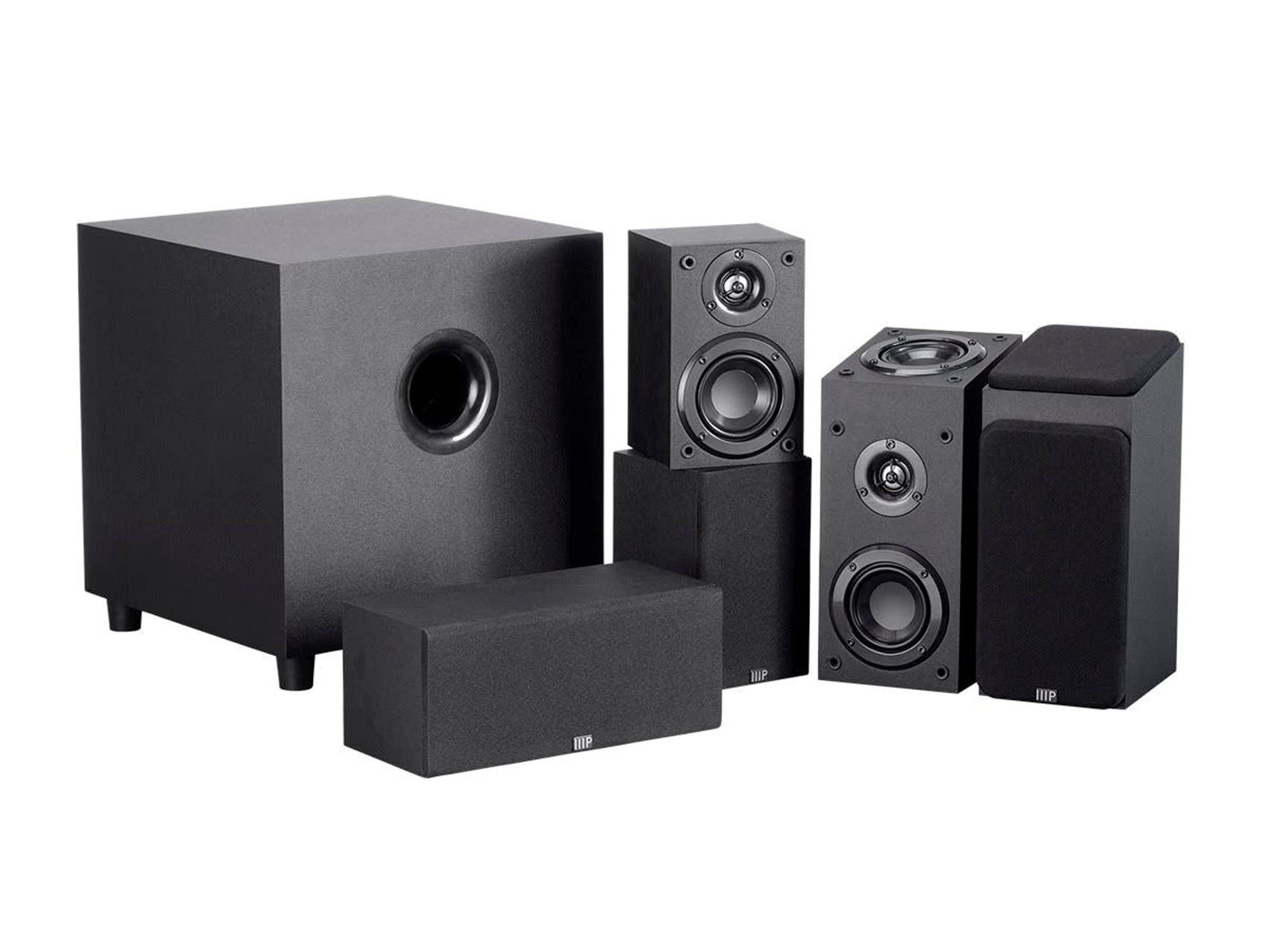 Monoprice 133831 Premium 5.1.2-Ch. Immersive Home Theater System - Black With 8 Inch 200 Watt Subwoofer