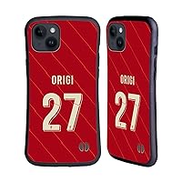 Officially Licensed Liverpool Football Club Divock Origi 2021/22 Players Home Kit 2nd Group Hybrid Case Compatible with Apple iPhone 15 Plus