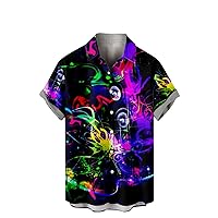 Stylish Hawaiian Shirts for Men, Casual Button Down Beach Shirt Short Sleeve Relaxed Fit Tee Summer Tops with Pocket