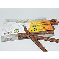 Organic Gear Herbal Neem Toothbrush Chew Sticks Natural Wild Organic Traditional Teeth Cleaning Twig Prevent Tooth Decay And Gum Disease. [10 Sticks] SKU#3901-BX