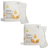 Attn: Grace Moderate and Heavy Incontinence Pads for Women (28 Pads Per Pack/56 Total) - High Absorbency Sensitive Skin Protection for Bladder Leakage or Postpartum/Discreet, Breathable, & Plant-Based