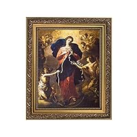 Gerffert Inspirational Ornate Gold Framed Artwork, 13-Inch, Mary Untier of Knots