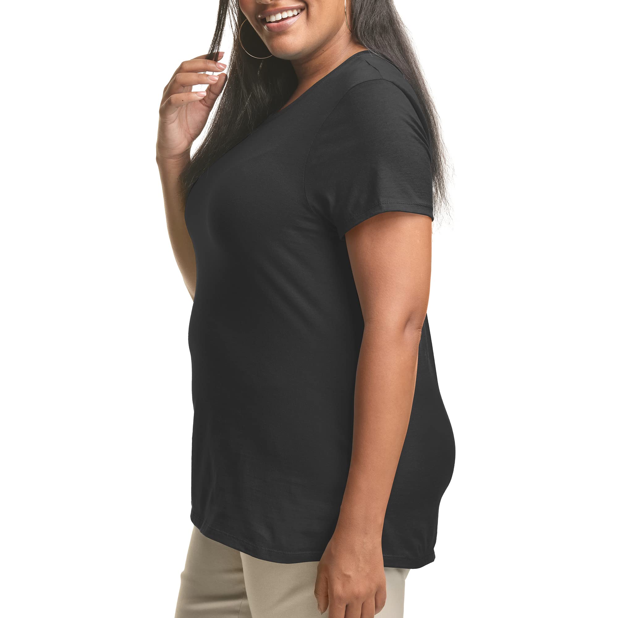 JUST MY SIZE Women's Plus-Size Short Sleeve Crew Neck Tee