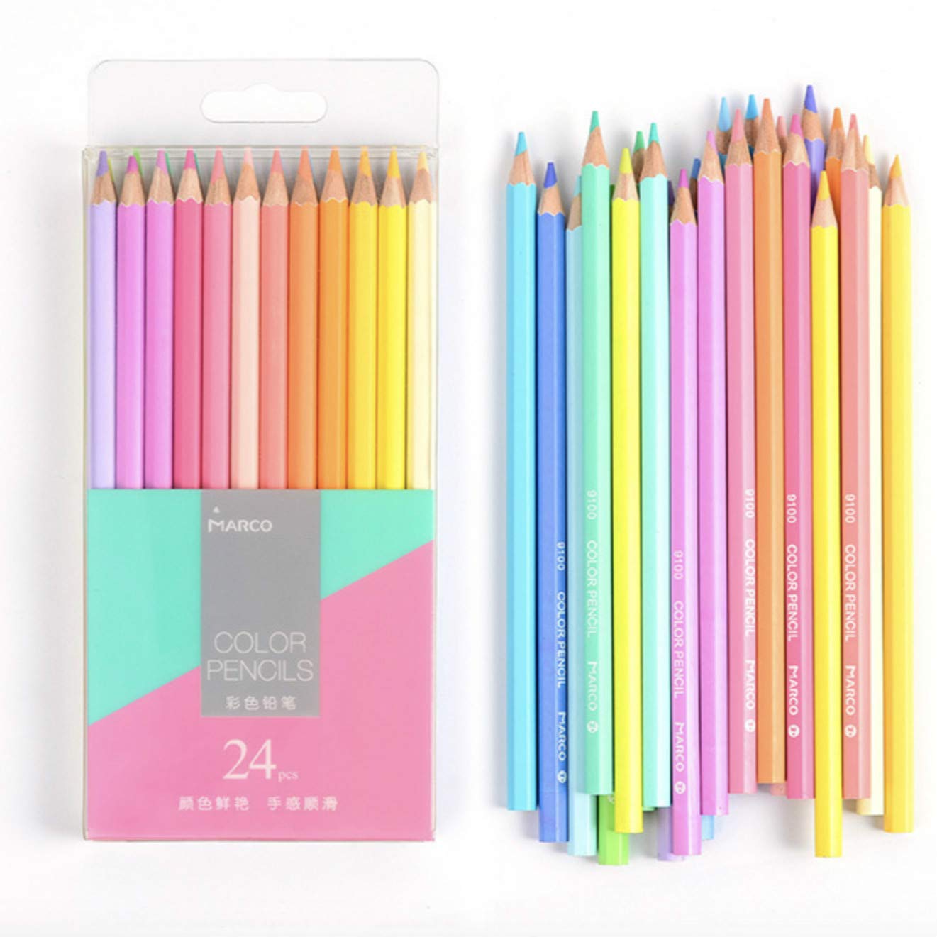 Mua MARCO 24 Pastel Color Pencil Set, Neon Colored Pencils for Adults,  Kids, Artists, Pastel Pencils for Drawing, Sketching and Coloring Books  trên Amazon Mỹ chính hãng 2023 | Fado