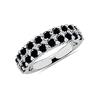 Choose Your Color 925 Sterling Silver Half Eternity Band Ring stone Daily Wear, office Wear, Party Wear Wedding Jewelry Beautiful Birthstone Gift for Women and Girls Ring Size : 4 To 13