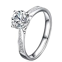 10/14/18K Pure Gold 1ct Engagement Ring Moissanite Halo Wedding Promise Ring for Women Free Engrave Name