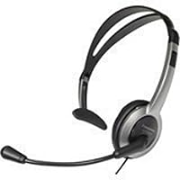 Panasonic Comfort Fit Headset for TCA Series Cordless Landline Phones, Foldable Headset with Flexible Noise-Cancelling Microphone and Volume Control, 2.5 mm Plug, Grey/Silver KX-TCA430