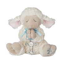 Ganz Serenity Lamb With Crib Cross Christening or Baptism Gift (Blue (Boy))