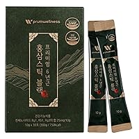 Korean Red Ginseng Sticks –Premium Red Ginseng Sticks – Liquid Portable Sticks with Korean Red Ginseng Extract No Preservatives (Ginseng Black [Ginsenoside 25mg] 30P)