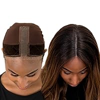 MILANO COLLECTION Lace Wig Grip Cap for Women, Adjustable Wig Cap with Headband, Non-Slip Wig Gripper to Keep Wigs Lace Front In Place, Chocolate Brown