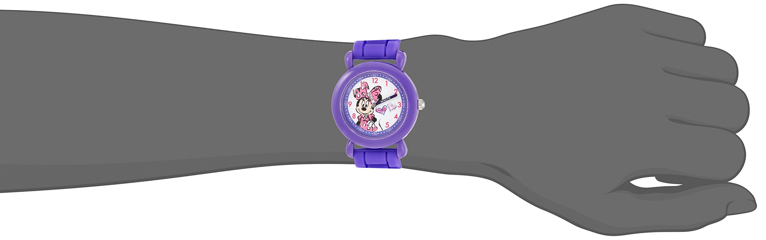 Disney Minnie Mouse Kids' WDS000137 Minnie Mouse Analog Display Analog Quartz Purple Watch